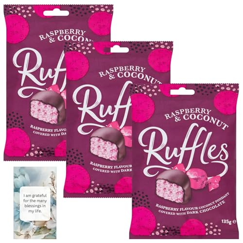 Hamper Bundle With Raspberry & Coconut Ruffle Chocolate (3 Pack) Gift By Oerich