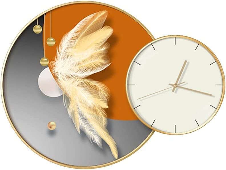 GagalU Creative Decor Clock Wall 14 Inch Wall Clock Operated Large Decorative Painting Wall Clock for Patio Living Room Modern Clock Art Ornament