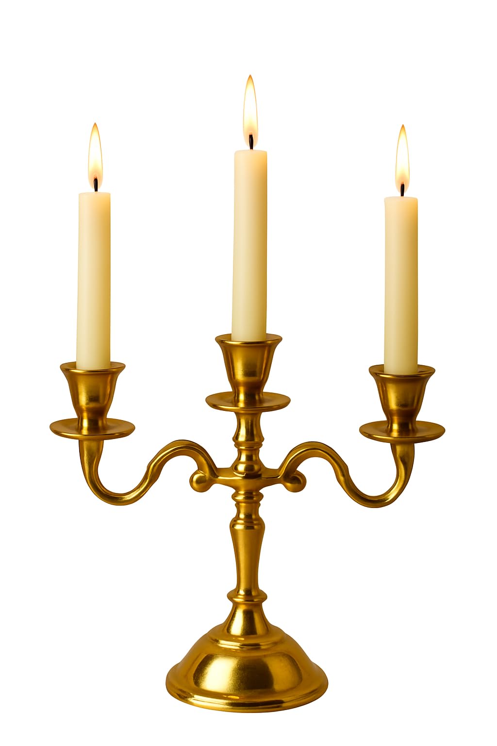 PURESTORY Candle Holder | Mini 3 Arm Taper Candle Holder | Gold Aluminium | Heat Resistant | Candlesticks for Home Decor, Wedding, Party, DinningTable Centerpiece, Church Altar & Festive Occasions-image-21