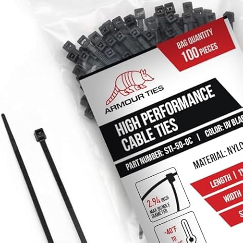Armour Ties 11-inch Heavy Duty Zip Ties Cover