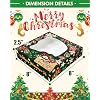 Bakepacker Christmas 30pcs Pie Boxes 8x8x2.5 inches Easy Assemble Macaroon Christmas Gingerbread Man Cookie Boxes Bakery Boxes with Window for Bakery (Auto-pop Up)