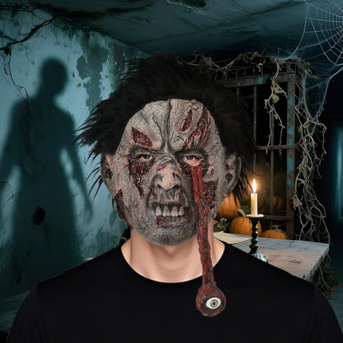 Masque Zombie pour costume d'horreur sans maquillage complexe