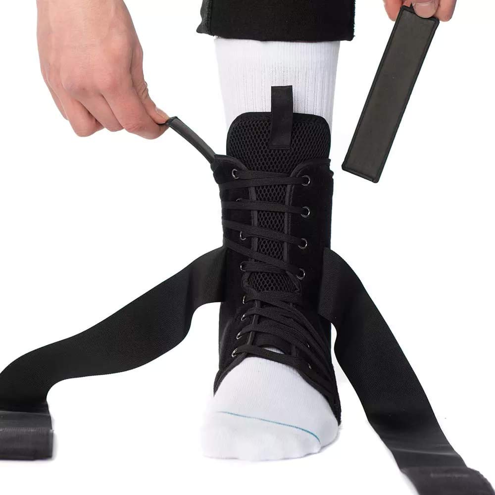 Space Brace Knöchelschoner inkl. Whip Paar Schwarz (S)