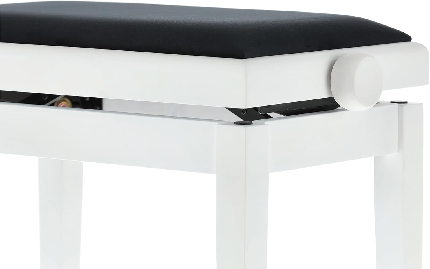 Gewa Piano Bench Deluxe White, Black Seat