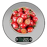 Digital Kitchen Scale, 11lb/5 kg Multifunctional Food Scale, Weight Units are Grams and Ounces,Baking and Cooking, 1g/0.1oz Precise Graduation , Using 304 Stainless Steel and LCD Display