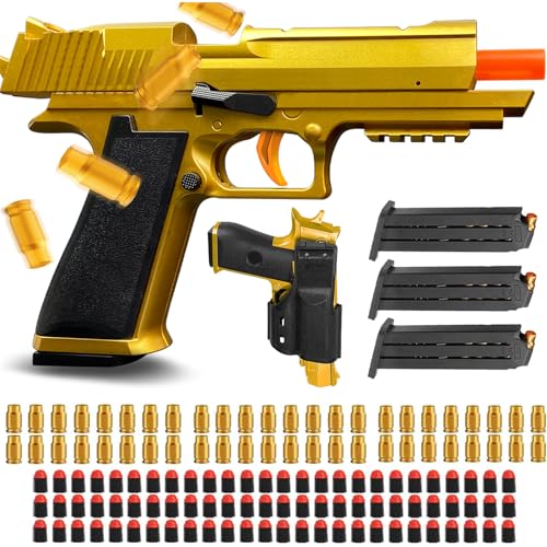 Soft Bullet Toy Gun with Ejecting Shells – Safe EVA Foam Bullets Toy Pistol, Educational Toy Gun for Kids, Boys, Gifts, Outdoor Play, Role Play,...