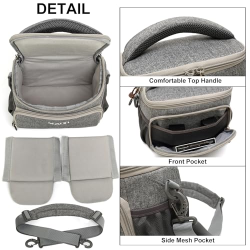 Bolso para cámara compacto gris para DSLR y mirrorless miniatura 6
