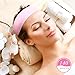 Waydress 140 Pieces Disposable Spa Facial Headbands with Convenient Closure, Stretch Facial Headwraps Soft Skin Care Hair Band for Women Salons (Pink)