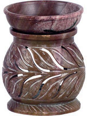 Aromatherapy Soapstone Essential Oil Diffuser by Windrose in Vine Design