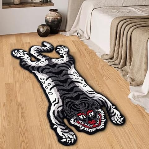 5x3ft Tibetan Tiger Tufted Rug for Home Cover