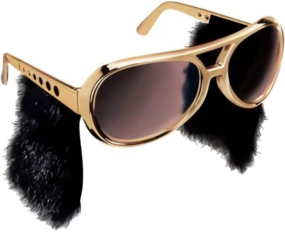 Rock & Roll Sunglasses w/Sideburns