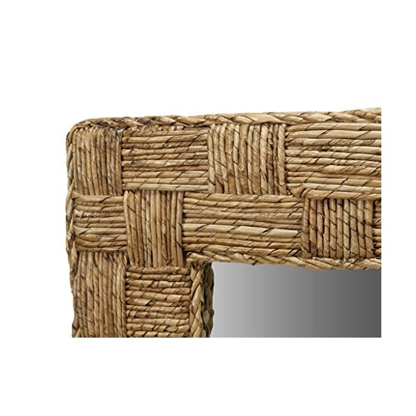 Kouboo 1040139 rectangular checquered wall mirror in rope 24 x 15 x 36 brown  urban country home decor