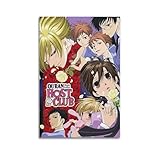 PCVBLGFD Póster de anime Ouran High School Host Club, póster de anime Ouran High School Host Club, 4 pósteres, pintura decorativa, lienzo para pared e imagen artística moderna para decoración de