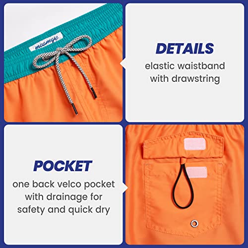 Image of maamgic Mens Boys Short 80s 90s Vintage Swim Trunks with Mesh Lining Quick Dry Swim Suits Board Shorts