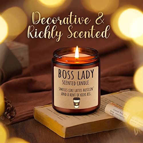 Leado Boss Lady Candle - Boss Lady Gifts For Women - Best Boss Gifts For Women, Boss Babe, Lady Boss - Funny Boss Gifts, Mothers Day, New Job, Promotion Gifts For Women Office, Girl Boss, Boss Lady #TOP6