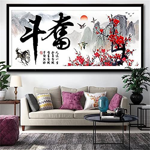 Peinture diamant adulte paysage de montagne pour sublimer la déco de votre salon