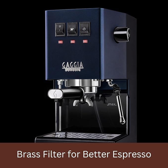 Image of Kaapi Solutions E24 Semi-Automatic Espresso Coffee Machine | 15 Bar Italian Pump | Commercial Steam Wand | Ground Coffee Compatible | Classic Blue Finish