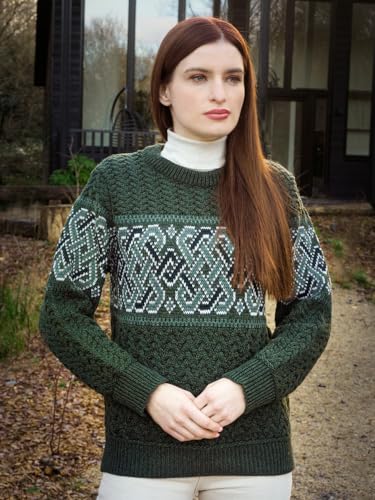 Aran Crafts Unisex Jacquard Sweater 100% Merino Wool, Made in Ireland3