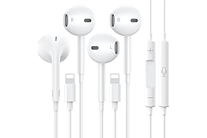 2 Pack iPhone Headphones Earbuds Wired Nosie Reduction Built-in Microphone