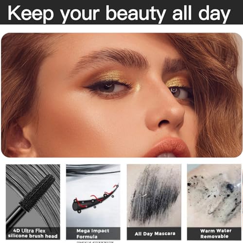 Ninnyi 2PCS 4D Silk Fibre Telescopic Mascara Black for Mature Ladies, Extra Long Thick and Voluminous Lash - Image 4