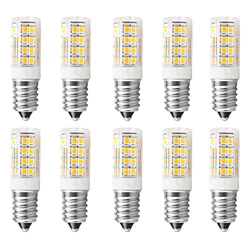 Jiotouhu E14 LED Birne Warmweiß, 4W E14 Lampe 3000K Kühlschranklampe Ersatz für 40W Glühlampe, 400LM, AC 220-240V, für Dunstabzugshaube Nähmaschine Wohnzimmer, Nicht Dimmbar, 10er Pack