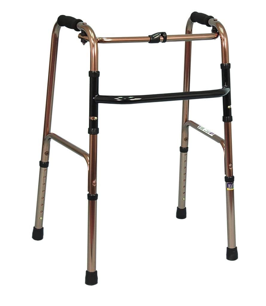 Karma (WK 50) Folding Light Weight, Height Adjustable Aluminium Walker for Men & Women, Senior citizen, Patient Bronze Color The Health Store Pvt.Ltd-image-45