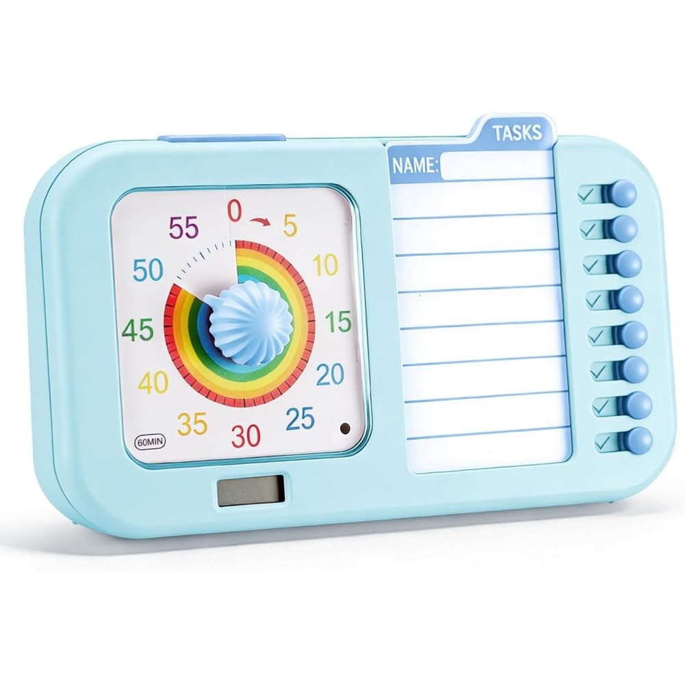 Jnchdghwa For Kids& Adults ADHD Visual Timer Featuring Planning Board, Task Timer, Chore Chart& Visual Schedule Planner