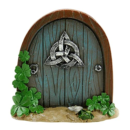 Garden Fairy Door, Miniature Tree Door Decoration for Outdoor Fairy Garden Yard Art Sculpture Decor for Nature Lovers Kids