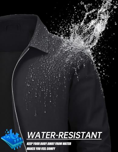 MAGNIVIT Men's Lightweight Jackets Light Windbreaker Full Zip Up Stylish Golf Coat Business Work Casual Dress2