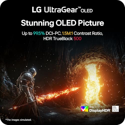 LG 27GX790B-B 27” Ultragear QHD (3440 x 1440) OLED Gaming Monitor, Dual Mode (QHD 540Hz/ HD 720Hz), 0.02ms, TrueBlack 500, NVIDIA G-Sync Compatible, AMD FreeSync Premium Pro, DP 2.1, USB-C, Black - image 7
