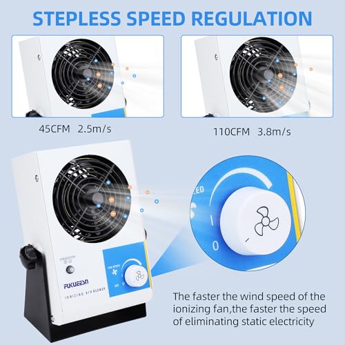 Image of ESD Ionizing Air Blower Ionizer Fan Anti Static Ionizer Electrostatic Discharge Fan Desktop Static Eliminator Anti Static Fan 110V