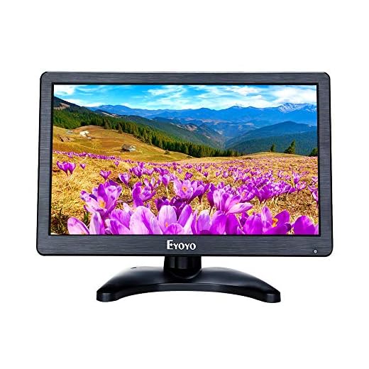 Eyoyo 12 inch HD 1920x1080 IPS LCD HDMI Monitor Screen Input Audio Video Display with BNC Cable for PC Computer Camera DVD Security CCTV DVR Home Office Surveillance