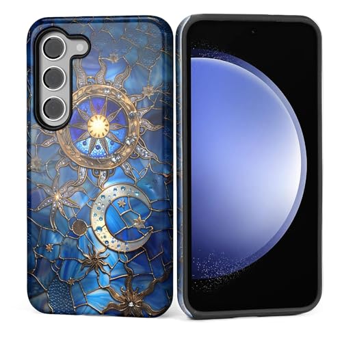 Coque Samsung S24 Plus vitrail lune soleil pour le quotidien