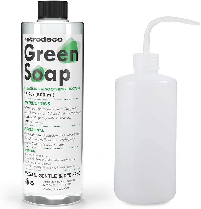 Sabonete Verde Concentrado RetroDeco 500 mL com Frasco de 500 mL