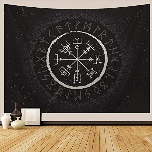 Puurbol Wikinger Wandteppich Antike Gotik Wandbehang Ästhetisch Wand Dekoration 80x60inches