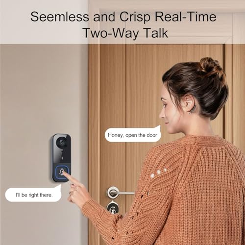 Doorbell Camera Wireless No Subscription, Video Doorbell with 4.5