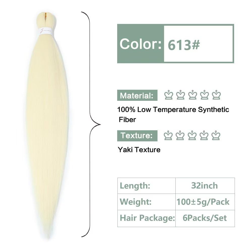 YDDM Capelli Per Treccine Africane Morado Extension Treccine Texture Yaki Easy Install per Principianti 32 Pollici 3 Pezzi Capelli Leggeri e Naturali per Box Braids, Twist e Crochet — view 173