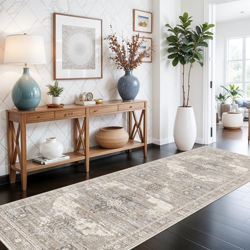 RUUGME Washable 3X8 Runner Rugs - Large Boho Rugs for
