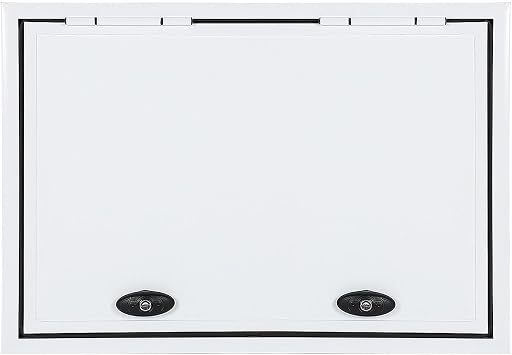 RV Storage Compartment Door 28x16 Inch, Duty Aluminum Door with Dual Support Bar, Lock & Key, for Trailer Motorhome RV