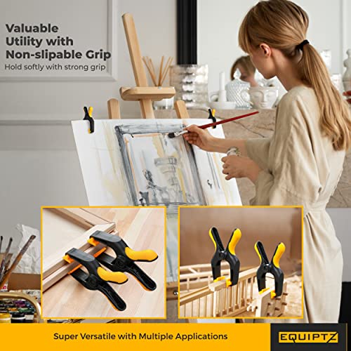 EQUIPTZ Spring Clamps 4 inch - 10 Pack Plastic Clamps for Pool Cover, Tarps, Crafts & Backdrop with 2 inch Mouth Opening - Rust Free Large Clips Heavy Duty Outdoor with Non-Detachable Jaw Pads - Image 6