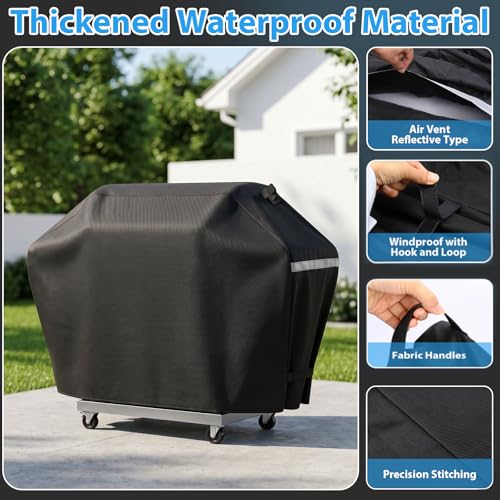 Image of Utheer 60 in Grill Cover for Nexgrill, Weber, Dyna-Glo, 600D Waterproof