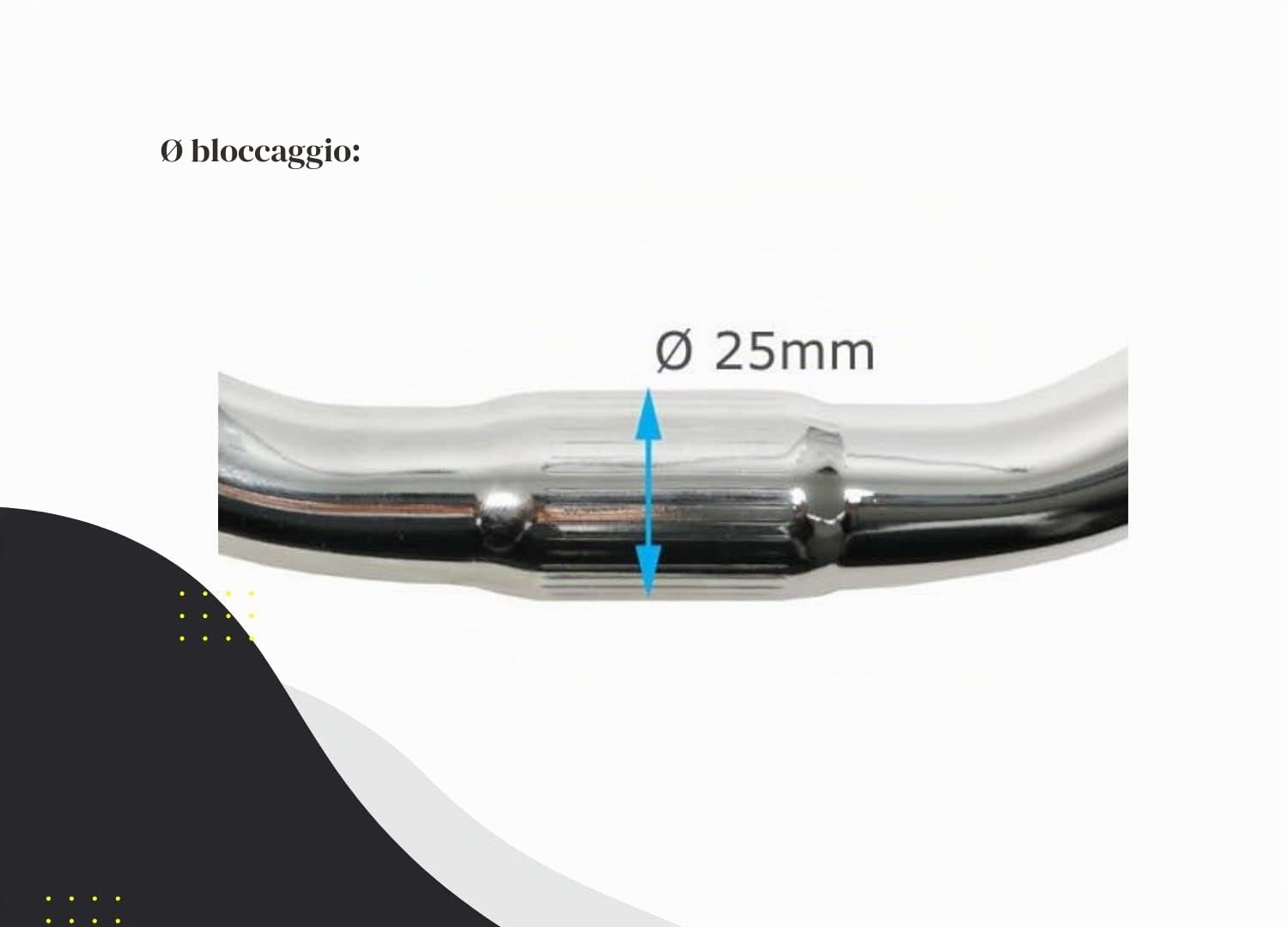 VDP Bonanza - Manubrio Alto per Bicicletta Chopper e Singlespeed - Manubrio Piatto Bar