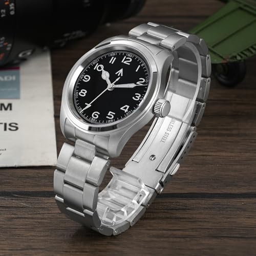 Image of TACTICAL FROG Militado ML08 Field Watch Japanese Sweep VH31 / 515 Movt with Calendar, Men's Military Watch Sapphire Crystal 10 ATM Waterproof Analog Watches for Men