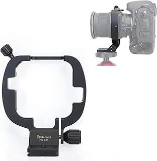 iShoot Tripod Mount Ring, Lens Collar Holder Compatible with Nikon PC-E Micro NIKKOR 45mm f/2.8D ED and 24mm f/3.5D ED Tilt-Shift Lens, Built-in Arca-Swiss 46mm 1/4 and 3/8 Screw Quick Release Plate