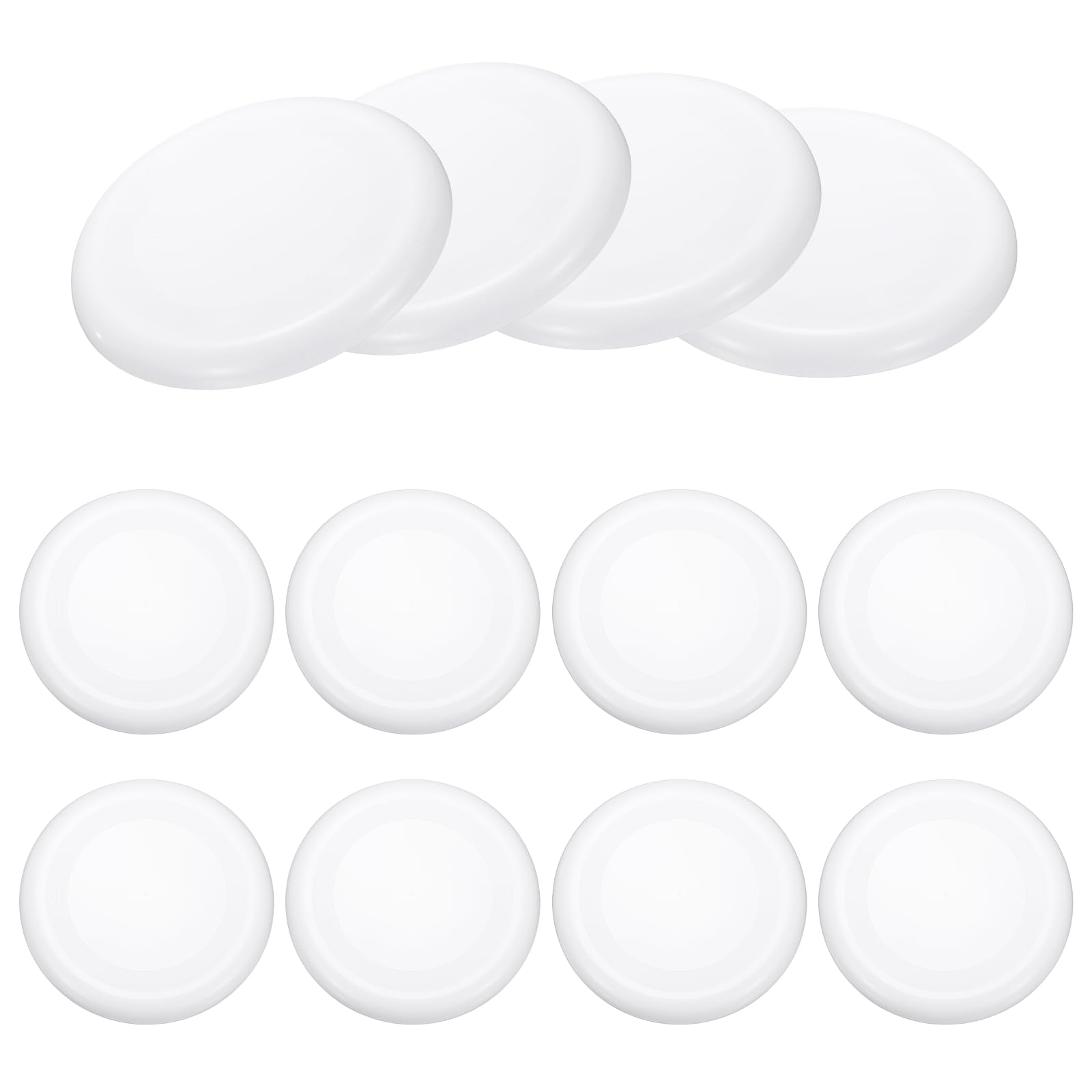 Lot de 12 disques volants souples, pour tous les âges, légers et durables, 22,9 cm et blanc, adaptés pour (plage/arrière-cour/pelouse/parc)
