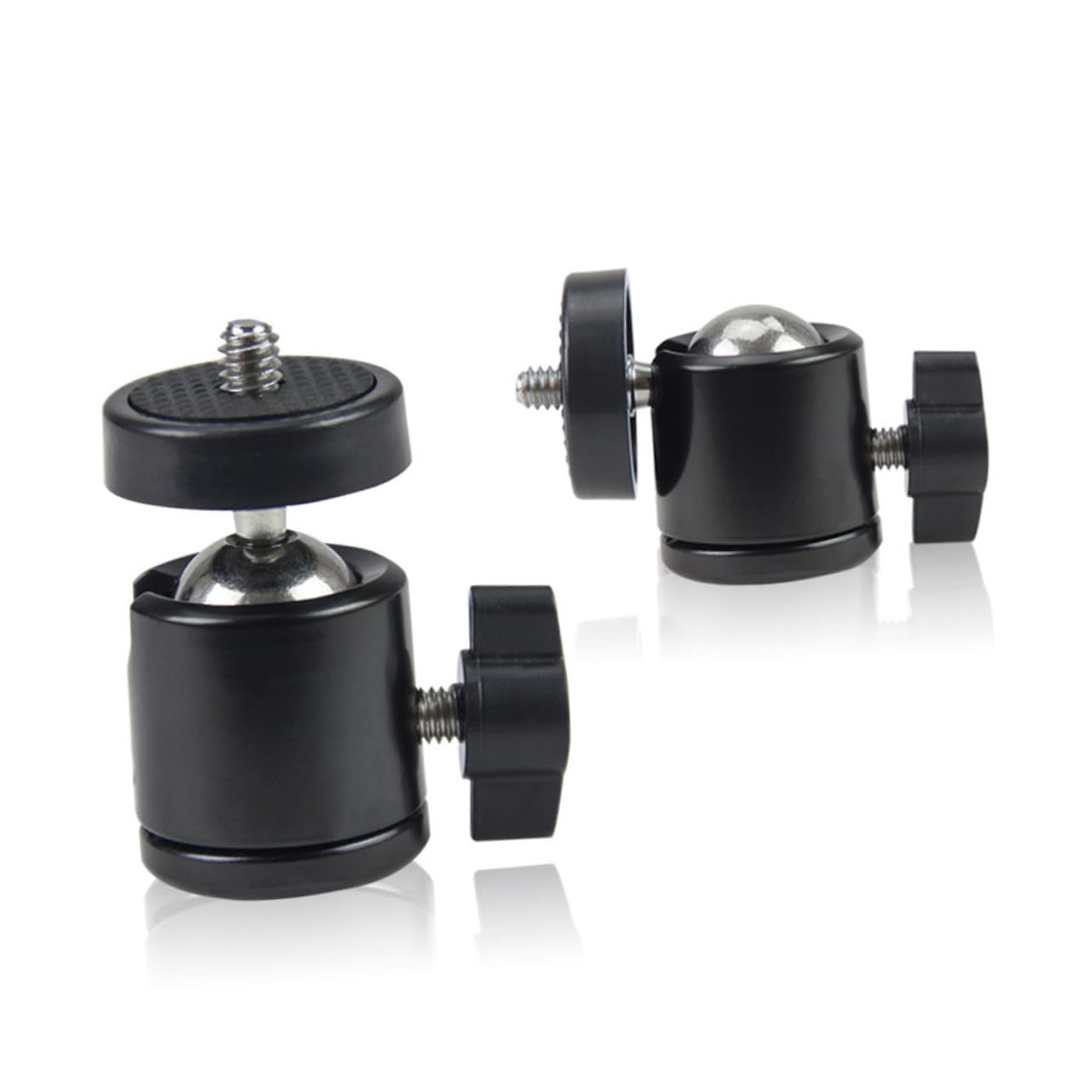 Yardenfun 2pcs Damping Head 360 Degree Tripod Adapter Ball Head Camera Platform Holes Camera Mount Panoramic Scale Damping Slide Platform SLR Camera Spherical Head Swivel Micro Ballhead