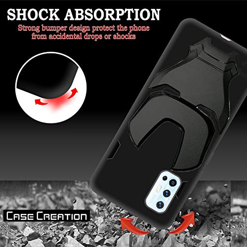 Image of COVERLY Official 3D Touch Feel Trending Avengers Logo Mask Soft Rugged Grip Silicone Iron Man Super Power Cartoon Movie Engraved Silicone Matte Back Cover for Vivo V17 (2019) -HD Black Avenger