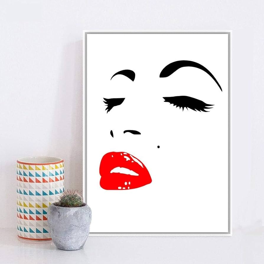 Amazon.co.jp: 映画スターマリリンモンローポスターミニマリズムアート