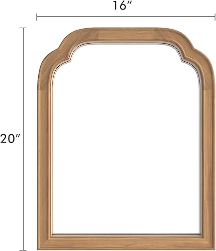 Vista 245 de WallBeyond Espejos de baño de madera para montar en la pared, espejos de pared con marco de madera rústica de 16 x 20 pulgadas, espejos de pared