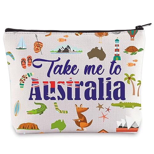 Borsa cosmetica da viaggio in Australia regalo per australia amante australiana cultura di borsa con cerniera per viaggiatore Portami in